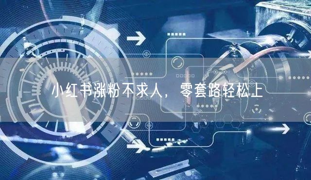 小红书涨粉不求人，零套路轻松上